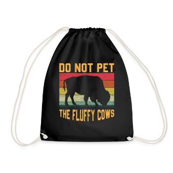 Bison Buffalo Water Buffalo National Park - Drawstring Bag - black - Front