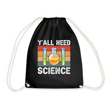 Scientist Chemist Physicist Physics Gift - Drawstring Bag - black - Front