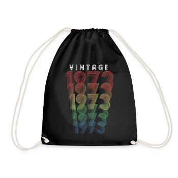 Millésime 1973 Année de naissance 1973 Millésime Anniversaire - Sac de sport léger - noir - Devant