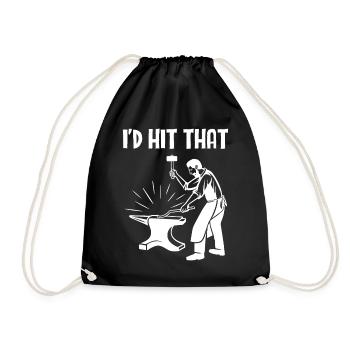 Blacksmith Ironsmith I'd Hit That - Drawstring Bag - black - Front