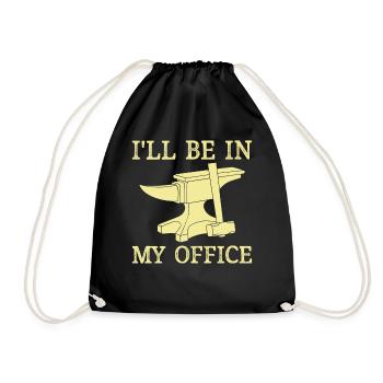 Blacksmith Ironsmith I'll Be In My Office - Drawstring Bag - black - Front