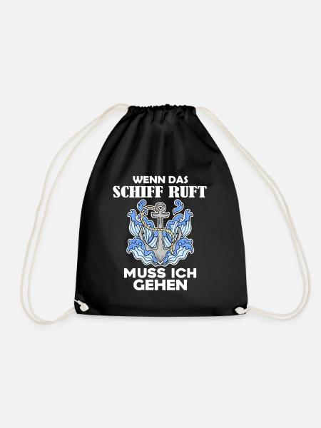 Schiff Schifffahrt - Turnbeutel - Schwarz