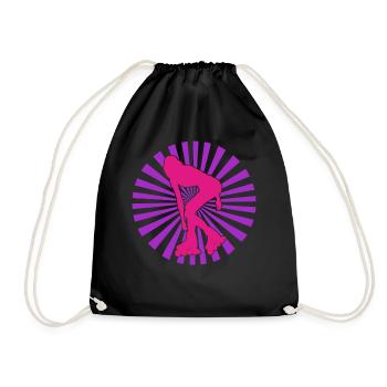Rollerblades Shirt, Drôle de Rollerblading Girl - Sac de sport léger - noir - Devant