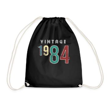 Millésime 1984 Anniversaire Né année 1984 - Sac de sport léger - noir - Devant