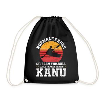 Kanurennsport Kanusport Sport Kanu Papa Vater - Turnbeutel - Schwarz - Vorne