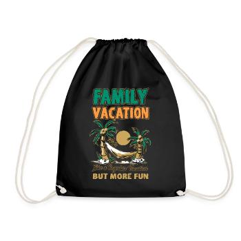 Vacances régulières mais plus amusantes - Vacances en famille - Sac de sport léger - noir - Devant