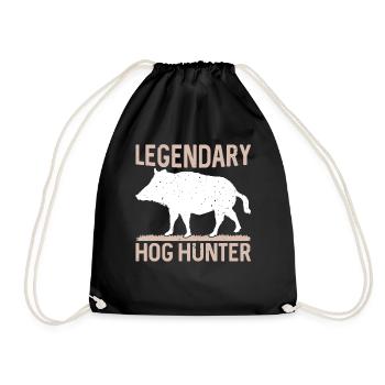 Chasse au sanglier Chasse Chasse Chasse Chasse Gibier Cadeau - Sac de sport léger - noir - Devant