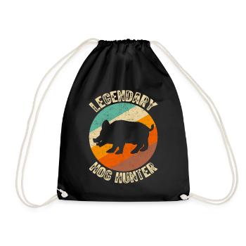 Chasse au sanglier Chasse Chasse Chasse Chasse Gibier Cadeau - Sac de sport léger - noir - Devant