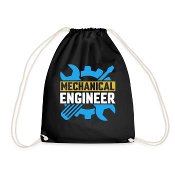 Mechanik Ingenieur Maschinenbau - Turnbeutel - Schwarz - Vorne