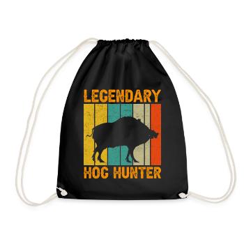 Chasse au sanglier Chasse Chasse Chasse Chasse Gibier Cadeau - Sac de sport léger - noir - Devant