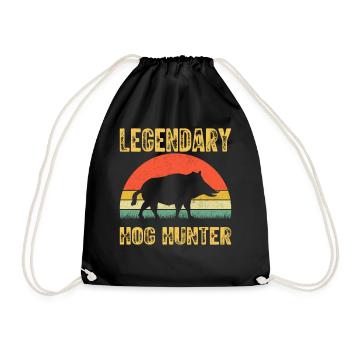 Chasse au sanglier Chasse Chasse Chasse Chasse Gibier Cadeau - Sac de sport léger - noir - Devant
