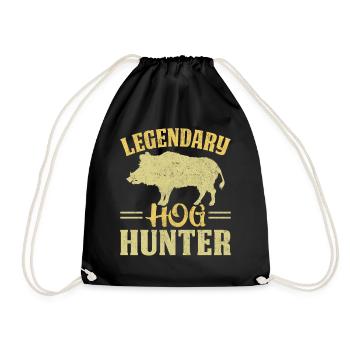 Chasse au sanglier Chasse Chasse Chasse Chasse Gibier Cadeau - Sac de sport léger - noir - Devant