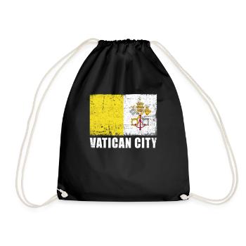 Drapeau de la Cité du Vatican Grunge Drapeau de la Cité du Vatican - Sac de sport léger - noir - Devant