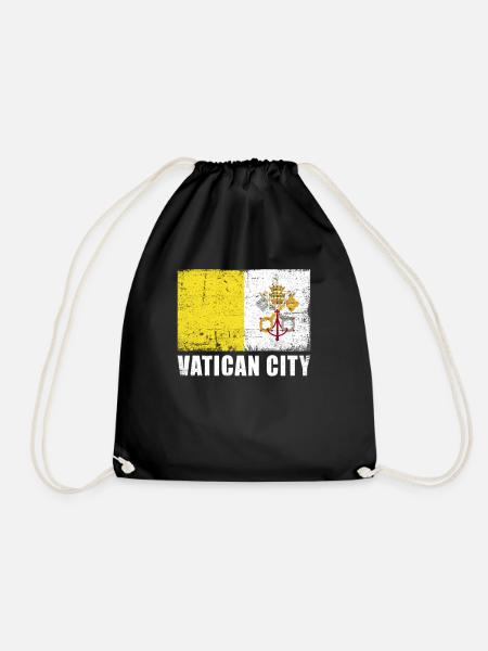 Drapeau de la Cité du Vatican Grunge Drapeau de la Cité du Vatican - Sac de sport léger - noir