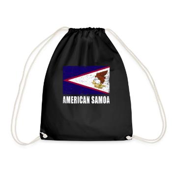 Drapeau des Samoa américaines - Sac de sport léger - noir - Devant