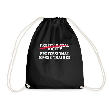 Horse Trainer Riding Horse Riding Instructor Rider - Drawstring Bag - black - Front