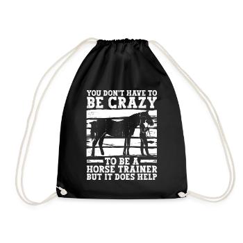 Horse Trainer Riding Horse Riding Instructor Rider - Drawstring Bag - black - Front