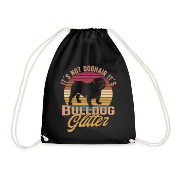 Ce n’est pas des poils de chien, c’est des paillettes de bouledogue - Bulldogge - Sac de sport léger - noir - Devant