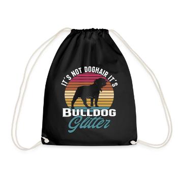 Ce n’est pas des poils de chien, c’est des paillettes de bouledogue - Bulldogge - Sac de sport léger - noir - Devant