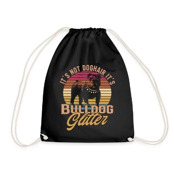 Ce n’est pas des poils de chien, c’est des paillettes de bouledogue - Bulldogge - Sac de sport léger - noir - Devant