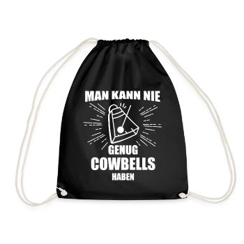Schlagzeuger Cowbell Drummer - Turnbeutel - Schwarz - Vorne