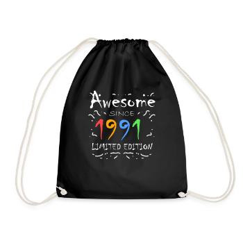 1991 - Né en 1991 - Fantastique depuis 1991 - Sac de sport léger - noir - Devant