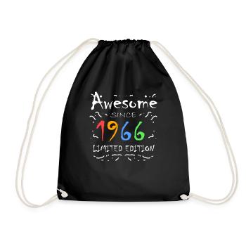 1966 - Jahrgang 1966 - Fantastisch seit 1966 - Turnbeutel - Schwarz - Vorne