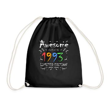1993 - Born 1993 - Fantastic since 1993 - Drawstring Bag - black - Front