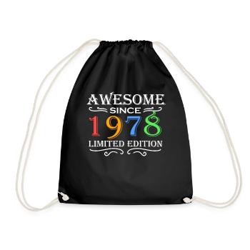 1978 - Jahrgang 1978 - Fantastisch seit 1978 - Turnbeutel - Schwarz - Vorne