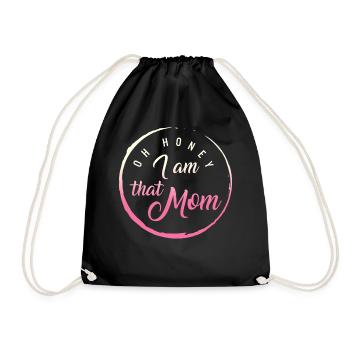 Chemise de maman, chérie je suis cette maman cœur fête des mères - Sac de sport léger - noir - Devant