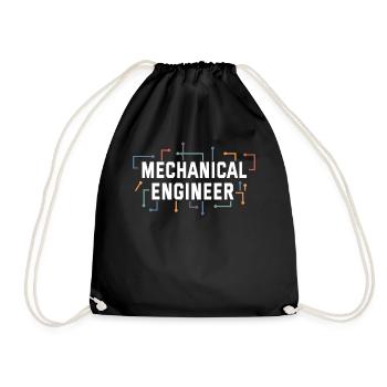Mechanik Ingenieur Maschinenbau - Turnbeutel - Schwarz - Vorne