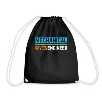 Mechanik Ingenieur Maschinenbau - Turnbeutel - Schwarz - Vorne