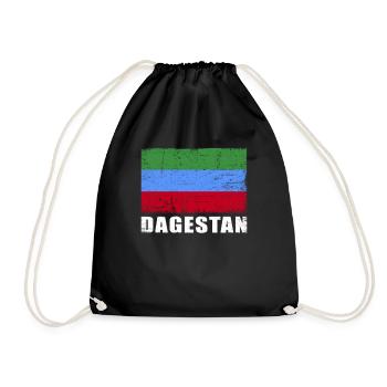 Drapeau du Daghestan Grunge Drapeau du Daghestan - Sac de sport léger - noir - Devant