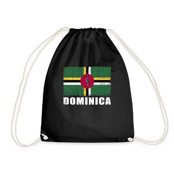 Drapeau de la Dominique Grunge Drapeau de la Dominique - Sac de sport léger - noir - Devant