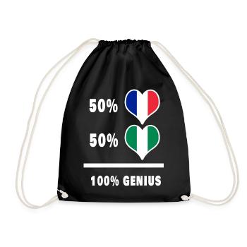 La France et le Nigéria génie / cadeau - Sac de sport léger - noir - Devant