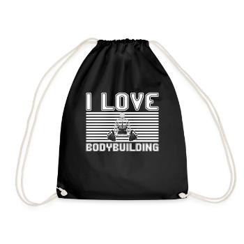 I love bodybuilding - Turnbeutel - Schwarz - Vorne