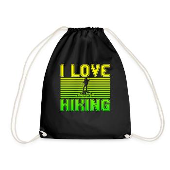 I love hiking - Turnbeutel - Schwarz - Vorne