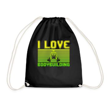 I love bodybuilding - Turnbeutel - Schwarz - Vorne
