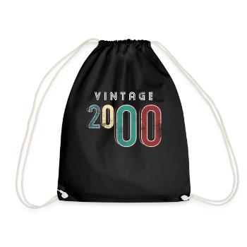 Millésime 2000 Anniversaire Année de naissance 2000 - Sac de sport léger - noir - Devant