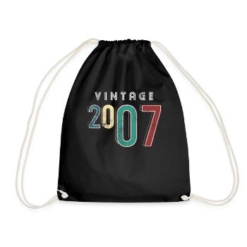 Millésime 2007 Anniversaire Année de naissance 2007 - Sac de sport léger - noir - Devant