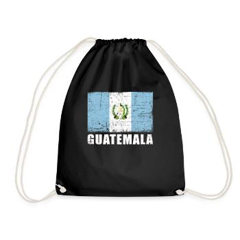 Guatemala Flag Grunge Guatemala Flag - Drawstring Bag - black - Front