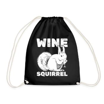 Écureuil Vin Écureuil - Sac de sport léger - noir - Devant