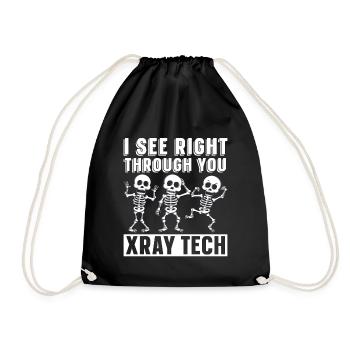 X-ray Technician Radiology Hospital Gift - Drawstring Bag - black - Front