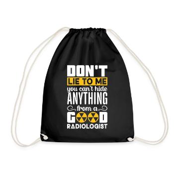 Radiology X-ray Technician Hospital Röntgen - Drawstring Bag - black - Front