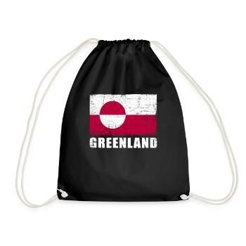 Groenland Flag Grunge Groenland Flag - Sac de sport léger - noir - Devant