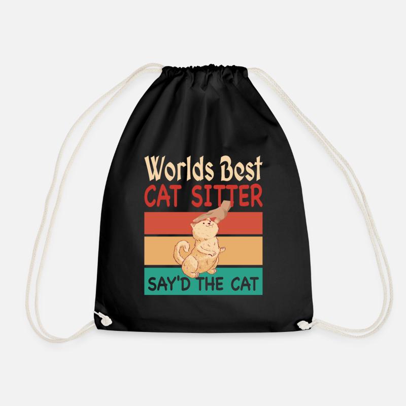 Meilleur gardien de chat du monde dit le chat - Sac de sport léger - noir