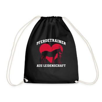 Pferdetrainer Aus Leidenschaft - Pferdetrainer - Turnbeutel - Schwarz - Vorne