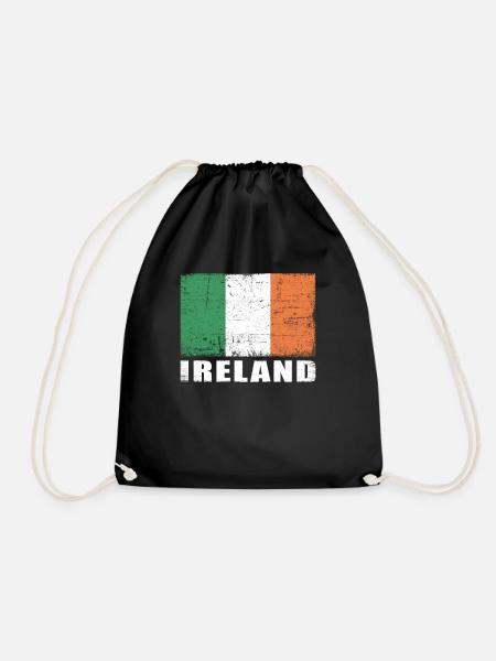 Drapeau de l’Irlande Grunge Drapeau de l’Irlande - Sac de sport léger - noir