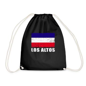 Los Altos Flag Grunge Los Altos Flag - Drawstring Bag - black - Front
