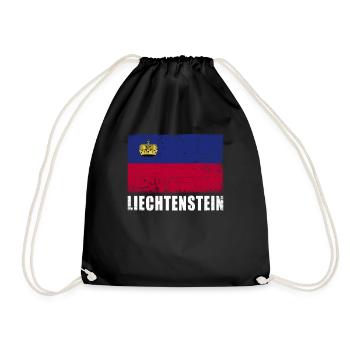 Liechtenstein Flagge Grunge Liechtenstein Fahne - Turnbeutel - Schwarz - Vorne